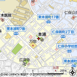 広島県広島市南区東本浦町16周辺の地図