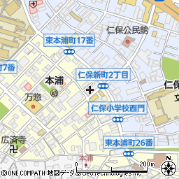 ロイヤルクリスタル東本浦管理室周辺の地図