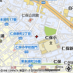 仁保新町公民館周辺の地図