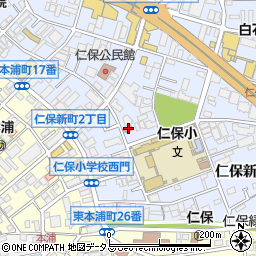 仁保新町公民館周辺の地図