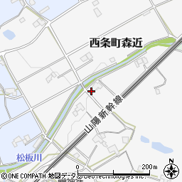 広島県東広島市西条町森近502周辺の地図