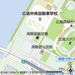 広島市南観音庭球場周辺の地図