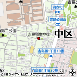 吉島稲生神社周辺の地図