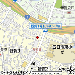 セブンイレブン広島皆賀３丁目店周辺の地図