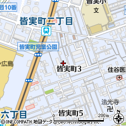 広島県広島市南区皆実町周辺の地図