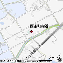広島県東広島市西条町森近389周辺の地図