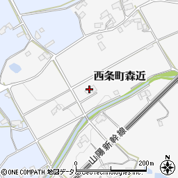 広島県東広島市西条町森近388周辺の地図