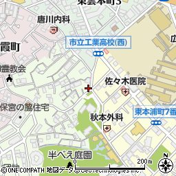 広島県広島市南区西本浦町3-25周辺の地図