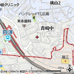 広島県安芸郡府中町青崎中周辺の地図