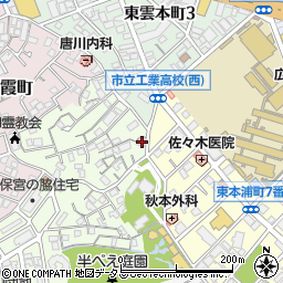 広島県広島市南区西本浦町3-24周辺の地図