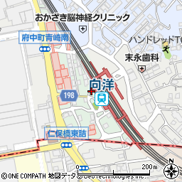 向洋駅前交番周辺の地図