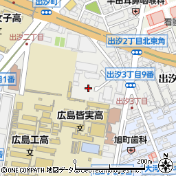 広島県広島市南区出汐周辺の地図