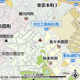 広島県広島市南区西本浦町3-22周辺の地図