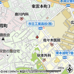 広島県広島市南区西本浦町3-21周辺の地図