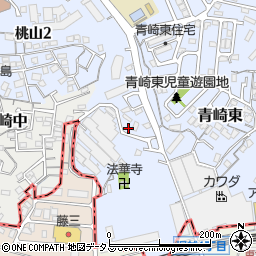 青崎東新道集会所周辺の地図