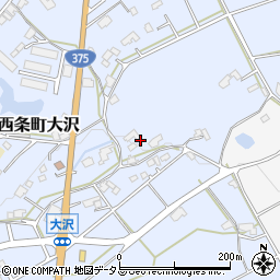 広島県東広島市西条町大沢307周辺の地図