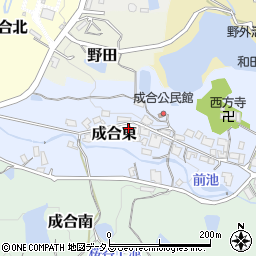 大阪府泉南郡熊取町成合東周辺の地図