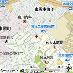 広島県広島市南区西本浦町3-17周辺の地図