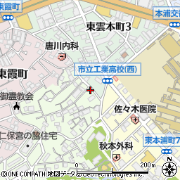 広島県広島市南区西本浦町3-16周辺の地図