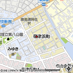 広島県広島市西区草津浜町周辺の地図