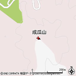 成瓜山周辺の地図