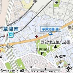 楽々屋草津店周辺の地図