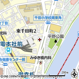広島電鉄株式会社　広電電車バステレホンセンター周辺の地図