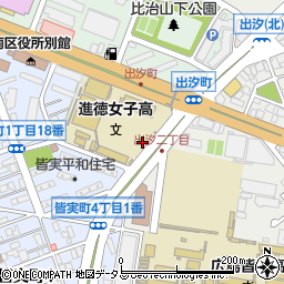 進徳女子高等学校周辺の地図