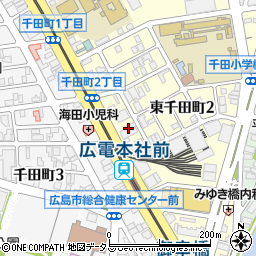 広島県広島市中区東千田町2丁目周辺の地図