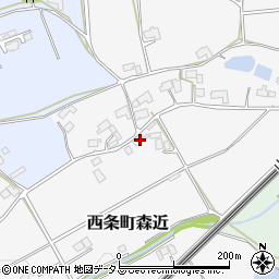 広島県東広島市西条町森近350周辺の地図