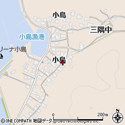 山口県長門市三隅中小島周辺の地図