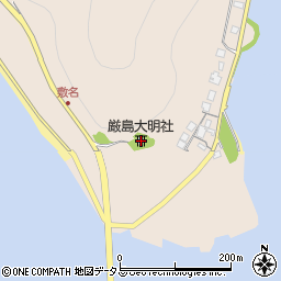 厳島大明社周辺の地図