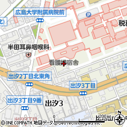 看護婦宿舎周辺の地図