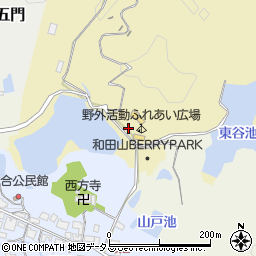 野外活動ふれあい広場口周辺の地図