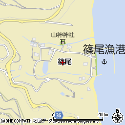 香川県高松市庵治町篠尾周辺の地図