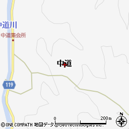広島県廿日市市中道周辺の地図