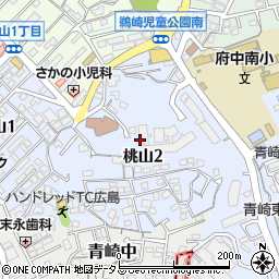 広島県安芸郡府中町桃山周辺の地図