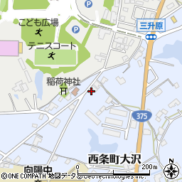 広島県東広島市西条町大沢1247-1周辺の地図