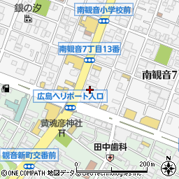かっぱ寿司広島南観音周辺の地図