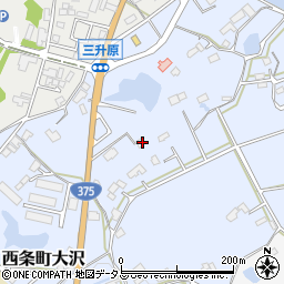 広島県東広島市西条町大沢89-5周辺の地図