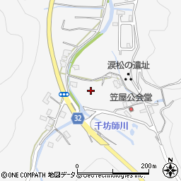 山口県萩市椿笠屋周辺の地図