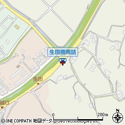 生田橋南詰周辺の地図