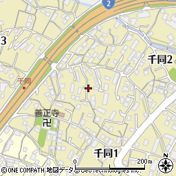 広島県広島市佐伯区千同周辺の地図