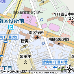 広島市役所　南区役所市民部市民課住民係周辺の地図