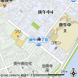 広島県広島市西区庚午中4丁目16-9周辺の地図