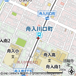 舟入川口町電停周辺の地図
