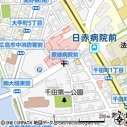 原爆病院前周辺の地図