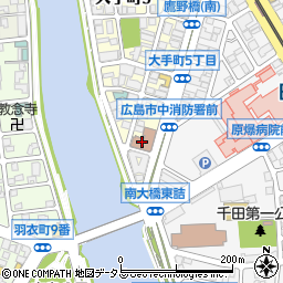 広島市消防局　火災の問い合わせ周辺の地図