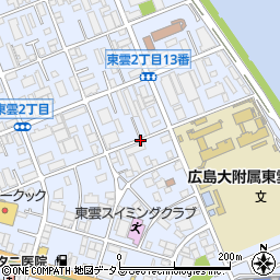 広島県広島市南区東雲周辺の地図