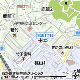 ウォンツ薬局　府中桃山店周辺の地図